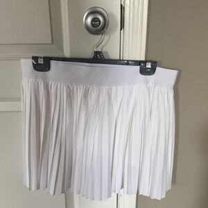 Adidas White Pleated Skater Skirt